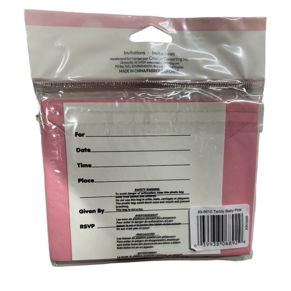 Baby shower invitations pack of 8 cards with envelopes. New in packaging! - Picture 4 of 6